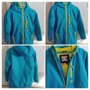 DC Youth Snowboard Jacket in Teal and Lime